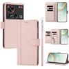 linsuyu Cover Compatible con ZTE Nubia Z70 Ultra 【Design a portafoglio due scomparti per carte】 Custodia per cellulare Pink