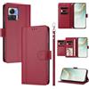 linsuyu Cover Compatible con Motorola Moto X30 Pro 5G / Edge 30 Ultra 【Design a portafoglio due scomparti per carte】 Custodia per cellulare Red