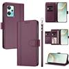 linsuyu Cover Compatible con OnePlus Nord CE 2 Lite/Nord 2 Lite,Compatible con Realme 9 5G / 9 Pro / Q5 / V25 5G 【Design a portafoglio due scomparti per carte】 Custodia per cellulare Violet