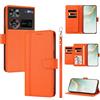 linsuyu Cover Compatible con ZTE Nubia Z60 Ultra 【Design a portafoglio due scomparti per carte】 Custodia per cellulare Orange