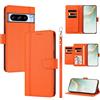 linsuyu Cover Compatible con Google Pixel 8 Pro 【Design a portafoglio due scomparti per carte】 Custodia per cellulare Orange