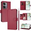 linsuyu Cover Compatible con OnePlus Nord CE3 5G,Compatible con Oppo K11 (China) 【Design a portafoglio due scomparti per carte】 Custodia per cellulare Red