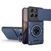 LEHEHE Cover per Motorola Edge 60 Fusion/Edge 60, Custodia con Copriobiettivo Scorrevole, Anello Magnetico Girevole a 360 Gradi con Funzione Stand Guscio Antiurto Rinforzato-Blu
