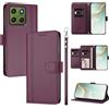 linsuyu Cover Compatible con Motorola Moto X70 Air 5G / Edge 70 5G 【Design a portafoglio due scomparti per carte】 Custodia per cellulare Violet