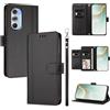 linsuyu Cover Compatible con Motorola Edge X30 / 30 Pro/Edge Plus (2022) XT2201 【Design a portafoglio due scomparti per carte】 Custodia per cellulare Black