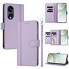 linsuyu Cover Compatible con Oppo A1 Pro 5G,Compatible con Oppo Reno8 T 5G 【Design a portafoglio due scomparti per carte】 Custodia per cellulare Purple