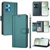 linsuyu Cover Compatible con Realme Narzo 50 Pro,Compatible con Realme 9 4G / 9 Pro Plus 5G 【Design a portafoglio due scomparti per carte】 Custodia per cellulare Green