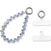 MORSUNBELA Cordino Cellulare da Polso Catenella per Cellulare | Cordino per Cellulare da Polso con Perle Cristallo, Catenella Elegante Universale, Accessorio Corto per Telefono Raffinato