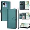 linsuyu Cover Compatible con ZTE Blade V50 Vita 【Design a portafoglio due scomparti per carte】 Custodia per cellulare Green