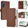 linsuyu Cover Compatible con ZTE Nubia RedMagic 10 Air 5G 【Design a portafoglio due scomparti per carte】 Custodia per cellulare Brown