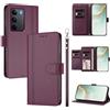 linsuyu Cover Compatible con Realme 14x 5G / C75 4G / V60 Pro / P3x,Compatible con Realme Narzo 80X 【Design a portafoglio due scomparti per carte】 Custodia per cellulare Violet