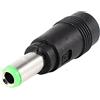 Ruilogod Connettore maschio da 6,5 mm x 3mm a 5,5 mm x 2.1mm femmina jack dc Adattatore di alimentazione
