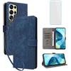 IUQXU Cover per Oukitel C68 Libro con Vetro Temperato BL | Blocco RFID,Antiurto,Supporto,Custodia in Pelle Portafoglio per Oukitel C 68 OukitelC68