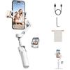 Hohem iSteady V3 Ultra Stabilizzatore Gimbal per iPhone, Gimbal per telefono a 3 assi, Tracker AI magnetico, Asta e treppiede estensibili integrati, Telecomando da 10 m (Bianco)