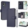 linsuyu Cover Compatible con Nokia C32 【Design a portafoglio due scomparti per carte】 Custodia per cellulare Blue