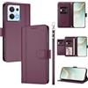 linsuyu Cover Compatible con Oppo Reno8 4G / Reno7 4G / F21 (F21S) Pro 【Design a portafoglio due scomparti per carte】 Custodia per cellulare Violet