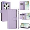 linsuyu Cover Compatible con Oppo Find X8 Pro 5G 【Design a portafoglio due scomparti per carte】 Custodia per cellulare Purple