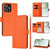 linsuyu Cover Compatible con ZTE Blade A73 4G 【Design a portafoglio due scomparti per carte】 Custodia per cellulare Orange