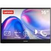 Lenovo L16 | 16 Ultra Slim 7mm ergonomico WLED Monitor | 60Hz | 6ms | 2x USB-C e USB 3.0 Gen 1