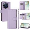 linsuyu Cover Compatible con TCL 50 Nxtpaper / 50 Pro NXTpaper,Compatible con TCL P10 【Design a portafoglio due scomparti per carte】 Custodia per cellulare Purple