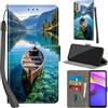 Haninsuze Cover per Motorola Moto E20 / E30 / E40, barca | Pelle PU Portafoglio, Porta Carte, Magnetica, Libro, Antiurto Custodia