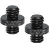 PATIKIL 2Pz Adattatore Vite Treppiede 3/8 Maschio 3/8 Maschio Dadi 18 Mm | Connettori Treppiede Vite Montaggio Fotocamera Convertitore Doppia Testa, Per Supporto Microfono Accessori