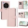 linsuyu Cover Compatible con ZTE nubia Focus 2 Ultra 【Design a portafoglio due scomparti per carte】 Custodia per cellulare Pink