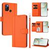 linsuyu Cover Compatible con Realme C17,Compatible con Realme 7i 4G RMX2103 【Design a portafoglio due scomparti per carte】 Custodia per cellulare Orange