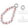 MORSUNBELA Cordino Cellulare da Polso Catenella per Cellulare | Cordino per Cellulare da Polso con Perle Cristallo, Catenella Elegante Universale, Accessorio Corto per Telefono Raffinato