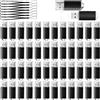 Hoteam Chiavette USB 2.0 Flash Drive, portatili, con 50 cordini neri, custodia protettiva USB per archiviazione dati per ufficio e scuola, 16 GB, colore: nero