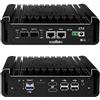 CWWK N150 Mini PC Firewall Appliance, 2 x 10GbE SFP+ Mini Computer with 2 x i226-V 2.5GbE LAN, S1 OPNsense Micro PC DDR5 8GB RAM 256GB NVMe SSD, Dual 4K Display, USB-C, TF, AES-NI