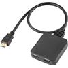 Bytecc Splitter HDMI 2.1 8K 1 in 2 Out, 48 Gbps ad alta velocità HDMI Switch Box supporta 8K a 60Hz, 3D, HDR, 12-bit Deep Color, HDCP2.3, compatibile con laptop/PC/TV/proiettore