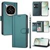 linsuyu Cover Compatible con ZTE nubia Focus 2 Ultra 【Design a portafoglio due scomparti per carte】 Custodia per cellulare Green