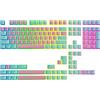 Ranked Pudding v2 Tasti PBT | 145 Layout ANSI US e ISO traslucido a Double Shot | Profilo OEM per Tastiera da Gioco Meccanica RGB (Miami Vice)