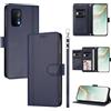 linsuyu Cover Compatible con OnePlus Nord N20,Compatible con Oppo A96 / Reno7 Lite / Reno7 Z / Reno8 Lite / Reno8 Z 【Design a portafoglio due scomparti per carte】 Custodia per cellulare Blue