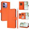 linsuyu Cover Compatible con Oppo A5X / A3X 2024 / A3 2024 / A60 5G / A40 / A40M / A5I 【Design a portafoglio due scomparti per carte】 Custodia per cellulare Orange
