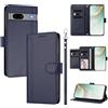 linsuyu Cover Compatible con Google Pixel 7a 【Design a portafoglio due scomparti per carte】 Custodia per cellulare Blue