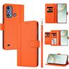 linsuyu Cover Compatible con ZTE Blade A53 / Blade A53 Plus 【Design a portafoglio due scomparti per carte】 Custodia per cellulare Orange