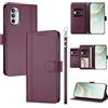 linsuyu Cover Compatible con Motorola Moto G52 4G / G82 5G / G71S 5G 【Design a portafoglio due scomparti per carte】 Custodia per cellulare Violet