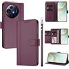linsuyu Cover Compatible con TCL 50 Nxtpaper / 50 Pro NXTpaper,Compatible con TCL P10 【Design a portafoglio due scomparti per carte】 Custodia per cellulare Violet