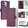 linsuyu Cover Compatible con Oppo A5X / A3X 2024 / A3 2024 / A60 5G / A40 / A40M / A5I 【Design a portafoglio due scomparti per carte】 Custodia per cellulare Violet