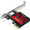 MERCUSYS MA310E Scheda WiFi PCIe da 2,5 Gbps, scheda di rete con connessione NAS, LAN di controllo remoto, Ethernet ad alta efficienza energetica, staffa a basso profilo, installazione flessibile