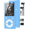 PlayerPure 90 GB Lettore MP3 Bluetooth 5.3, MP3 Player con 2 slot per schede TF