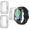 HOMTERN Confezione da 3 custodie protettive compatibili con Huawei Watch Fit 2, in morbido poliuretano termoplastico leggero, a prova di cadute, antigraffio, flessibile, copertura completa, confezione
