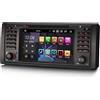 erisin Autoradio Android 16 BMW E39 M5 CarPlay Android Auto DVD GPS DSP Bluetooth | 4GB+64GB, display IPS 7, CarPlay wireless, Android Auto, GPS, DSP 16 bande, Bluetooth 5.0, WiFi dual band, 4G LTE, RDS