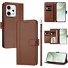 linsuyu Cover Compatible con Oppo Reno14 Pro 5G 【Design a portafoglio due scomparti per carte】 Custodia per cellulare Brown