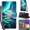 Haninsuze Cover per Samsung Galaxy A22 5G, artico | Pelle PU Portafoglio, Porta Carte, Magnetica, Libro, Antiurto Custodia
