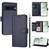 linsuyu Cover Compatible con Google Pixel 7 Pro 【Design a portafoglio due scomparti per carte】 Custodia per cellulare Blue