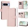 linsuyu Cover Compatible con Google Pixel 8 Pro 【Design a portafoglio due scomparti per carte】 Custodia per cellulare Pink