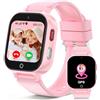 PTHTECHUS Smartwatch Bambini con Telefono 4G Videochiamata IP68 Impermeabile Rosa